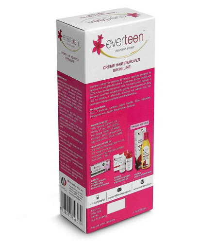 everteen NATURAL Hair Removal Cream with Chamomile for Bikini Line & Underarms (Free shipping world)