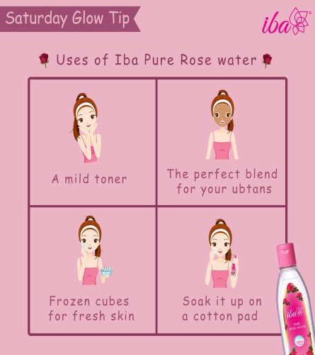Iba Pure Rose Water 105 ml (Pack of 4)
