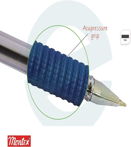 Montex Mega Top Ball Pen - Blue (Pack of 20)