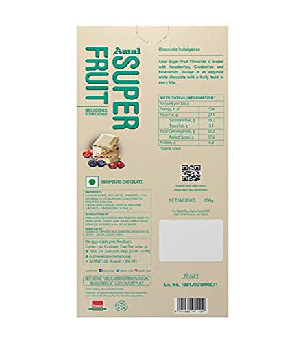 Amul Super Fruit Chocolate, 150g  (Free Shipping worldwide)