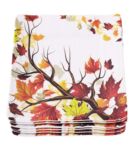 Melamine Snacks Plate Set of 6 PC - 7 inch, Multicolor