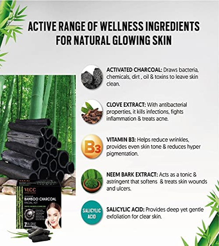 VLCC Activated Bamboo Powder Charcoal Facial Kit