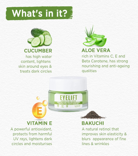 Bella Vita Organic EyeLift Hydrating Natural Under Eye Cream Gel