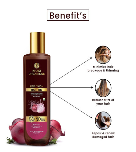 Khadi Organique Red Onion Hair Oil For Hair Growth