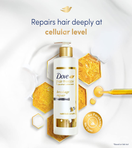 Dove Hair Therapy Breakage Repair Conditioner, No Parabens & Dyes, With Nutri-Lock Serum