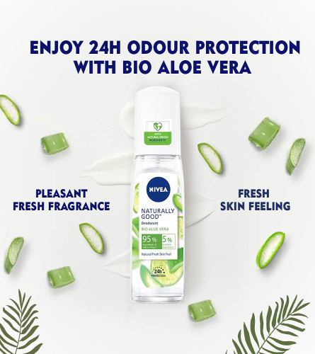 Nivea Naturally Good Deodorant, Bio Aloe Vera For Women