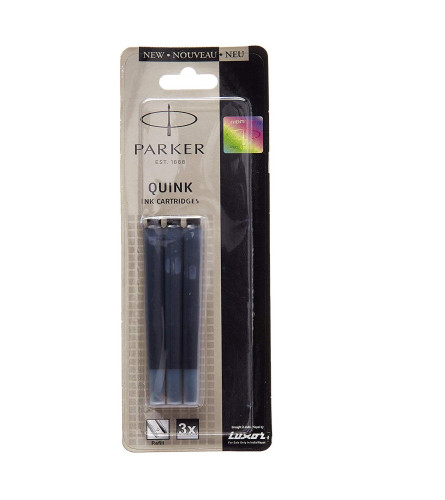 Parker Quink Ink Cartridges - Black (Pack of 9) Fs