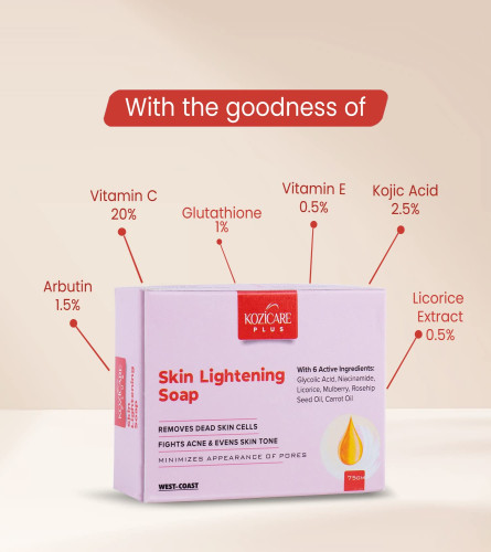 Kozicare Plus Skin Lightening Soap with Kojic Acid & Glutathione