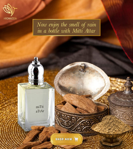 Aromazeia Mitti Attar, 100% Natural Fragrance, Hydro Distilled, Paraben-free, Sulphate-free