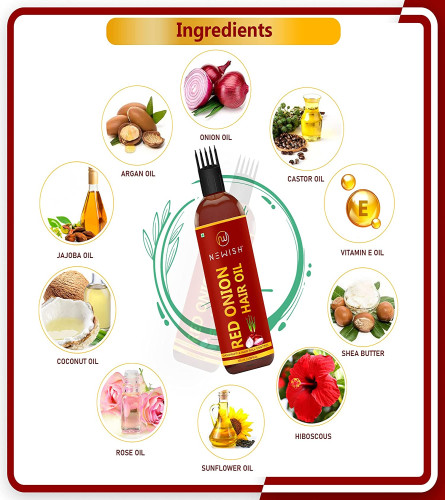 Newish® Onion hair oil for Hair Growth & Hair fall Control