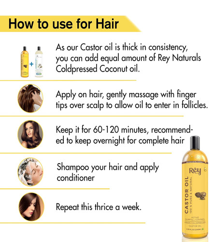 Rey Naturals Cold Pressed Castor Oil