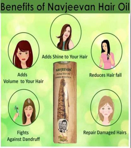 Amrit Navjeevan Herbal Hair Oil, Reduces hair fall,Increase Hair Volume, Makes Hair Strong