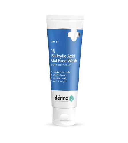 The Derma Co 1% Salicylic Acid Gel Face Wash for Active Acne