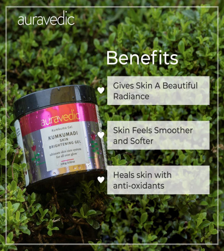 Auravedic Kumkumadi Skin Brightening Face Gel For Glowing Skin