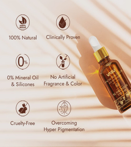 Vasu Facial Beauty Oil enriched with Kumkumadi Tailam 100% Natural Face Oil