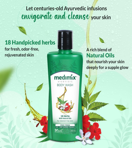 Medimix Ayurvedic Body wash 18 Herbs and Natural Oils Shower Gel
