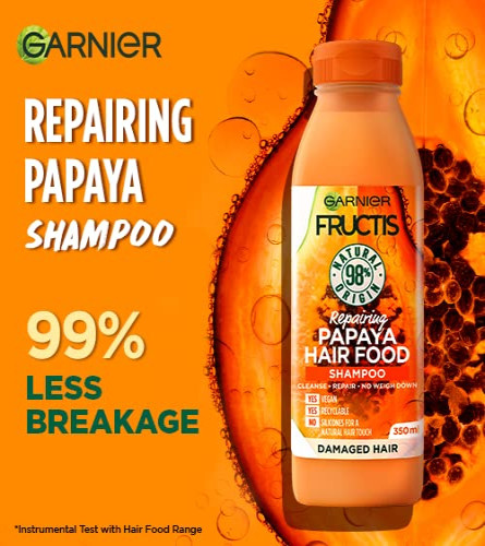 Garnier Fructis Repairing Shampoo With Papaya For Damaged Hair