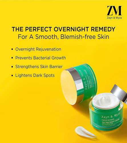 Zayn & Myza Tea Tree Night Cream For Dark Spots Acne & Pimple Reduce