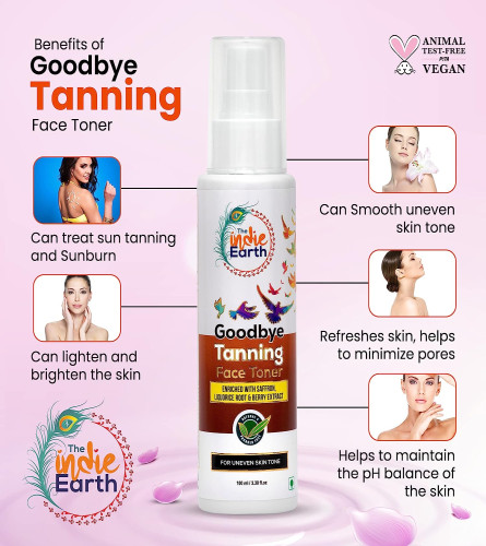 The Indie Earth Goodbye Tanning Face Toner