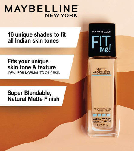 Maybelline New York Fit Me Matte+Poreless Liquid Foundation, 228 Soft Tan