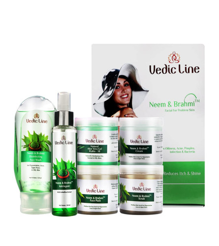 Vedicline Neem & Facial Kit With Aloe Vera Embellica For Glowing skin