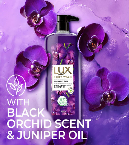 Lux Body Wash Fragrant Skin Black Orchid Scent & Juniper Oil Pump Bottle