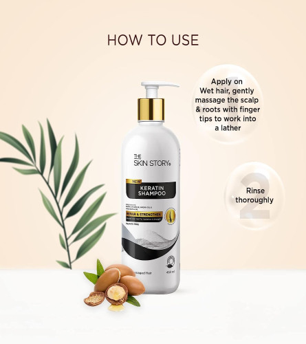 The Skin Story Keratin Shampoo For Women| Soft & Anti Frizz Hair