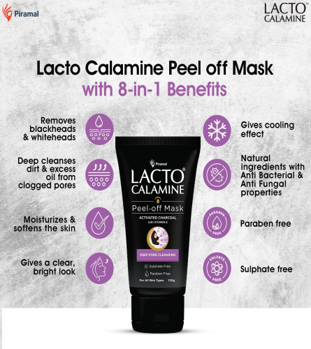 Lacto Calamine Face Peel Off Mask 120 g (Pack of 2)