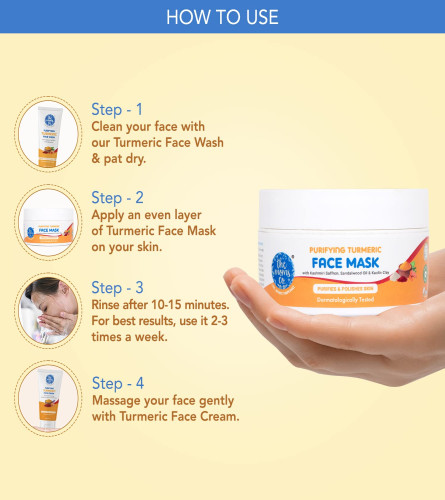The Moms Co Turmeric Face Mask for Men & Women 50 g (Pack of 2)