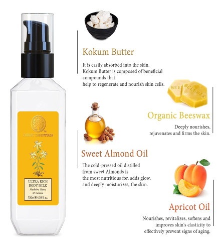 Forest Essentials Ultra-Rich Body Milk Mashobra Honey & Vanilla