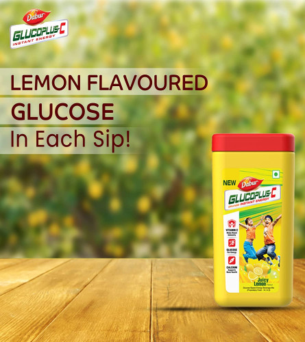 Dabur GlucoPlus-C Instant Energy Glucose Juicy & Tasty Lemon Flavour