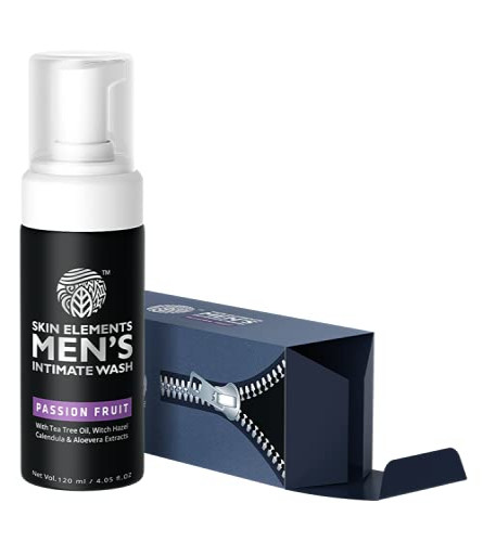 Skin Elements Men's Intimate Wash with Passion Fruit, pH Balanced Foaming