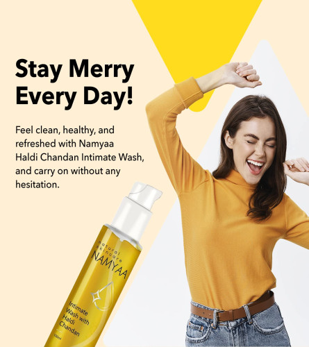 Namyaa Haldi Chandan Intimate Hygiene Wash | With Germ and Odour Protection | pH Balanced