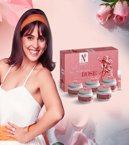 NutriGlow Natural’s English Rose Facial Kit with Natural Rose Extracts for Radiant & Glowing Skin