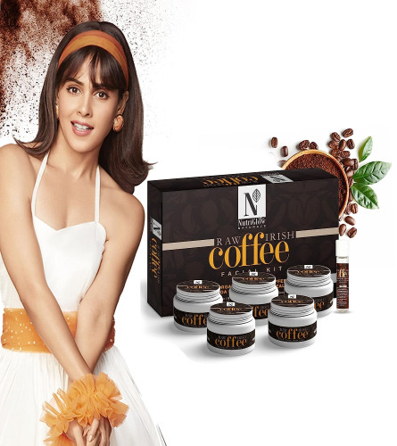 NutriGlow Natural’s Raw Irish Coffee Facial Kit with Grounded Coffee