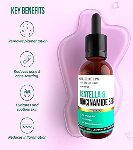 Dr. Sheth's Centella & 10% Niacinamide Serum For All Skin Types Serum, 30 ml | free shipping