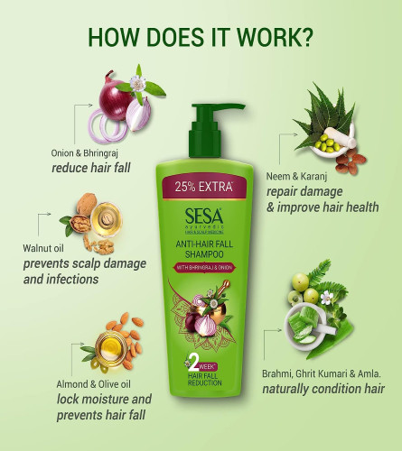 Sesa Ayurvedic Anti-Hair Fall Shampoo - Bhringraj, Onion