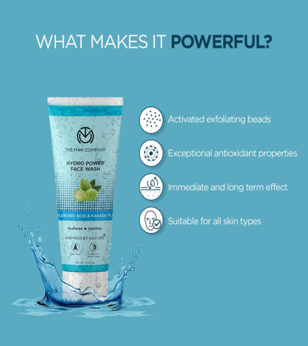 The Man Company Hydro Power Face Wash 100 ml (Pack of 2)