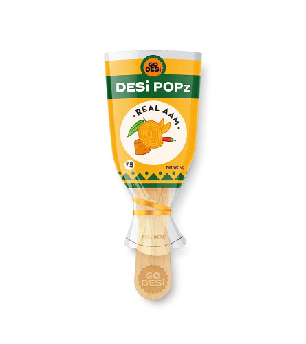 GO DESi Popz Real Aam 100 Pieces Aam Candy Fruit Snacks Lollipop Fruit Candy Mango Pop,Free shipping