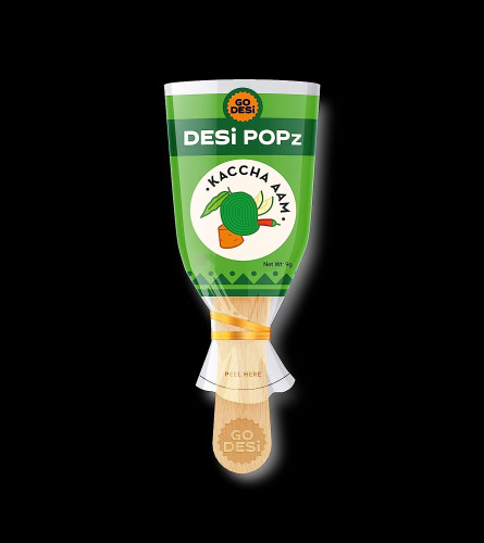 GO DESi Popz Kaccha Aam 100 Pieces Aam Candy Fruit Snacks  Sour Candies Lollipop  Raw Mango Candy