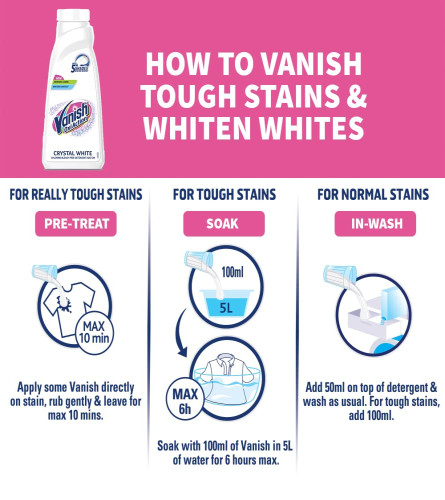 Vanish White Add-on Liquid Stain Remover