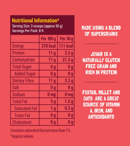 Slurrp Farm Porridge, Millet And Oats Powder|Instant Healthy Wholesome Food, No Sugar No Salt, 250 G