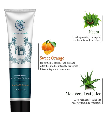 Forest Essentials Sandalwood & Orange Peel Shaving Cream