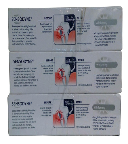 Sensodyne Toothpaste - Whitening, 3x70g Promo Pack  (Free Shipping worldwide)