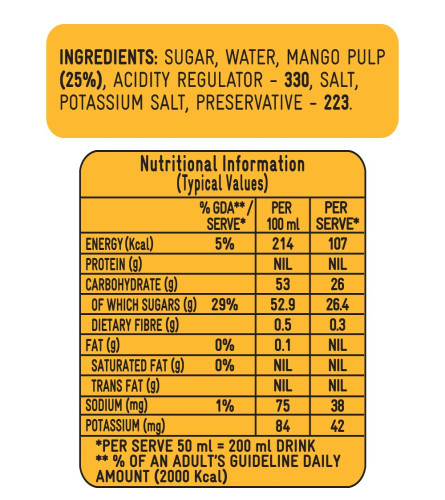 Kissan Mango Squash Bottle