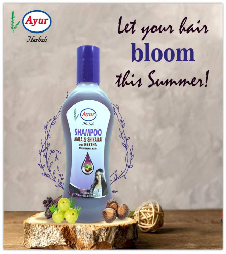 Ayur Amla Shikakai with Reetha Shampoo 500ml Pack of 2 (Free Shipping Worldwide)