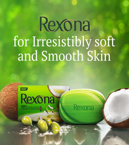 Rexona Coconut and Olive Oil Soap 100g (Pack of 4)