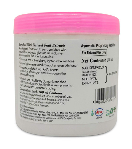 Ayur Fruitamin skin hydrating cream 500ml (Free shipping worldwide)