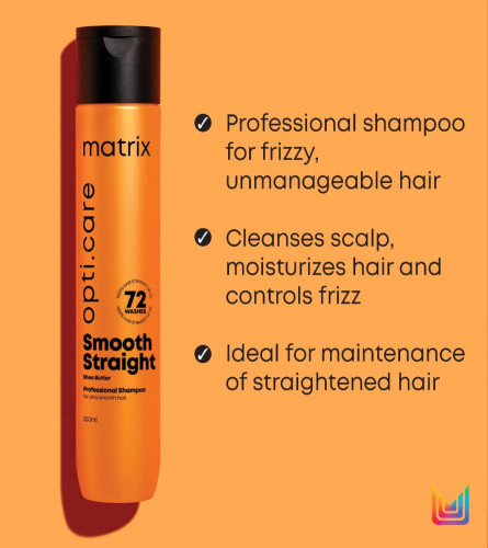 Matrix Opti Care Smooth Straight Professional Shampoo for Ultra Smooth Frizz-free Hair
