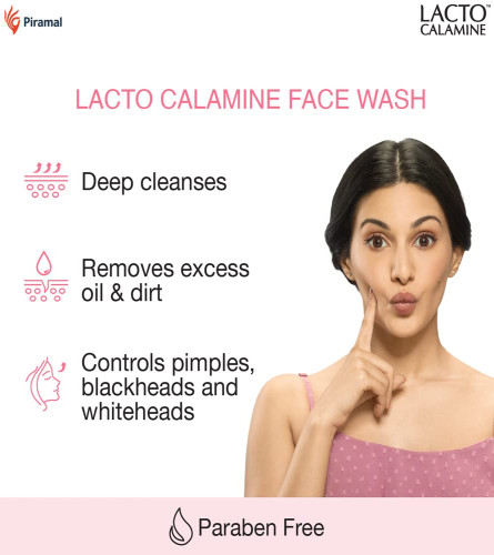 Lacto Calamine Daily Face Wash with Kaolin Clay, Niacinamide and Vitamin E